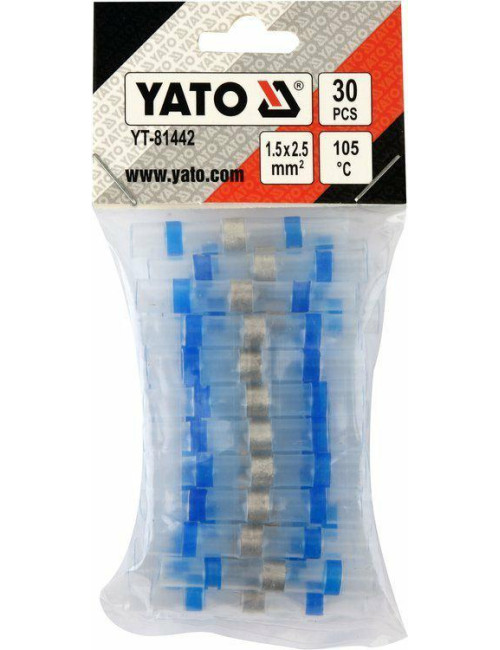YATO KOSZULKI TERMOKURCZLIWE 1,5-2,5mm2 Z CYNĄ 30szt.