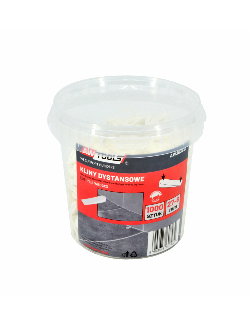 AWTOOLS KLINY DO GLAZURY 500szt. DUŻEWIADERKO