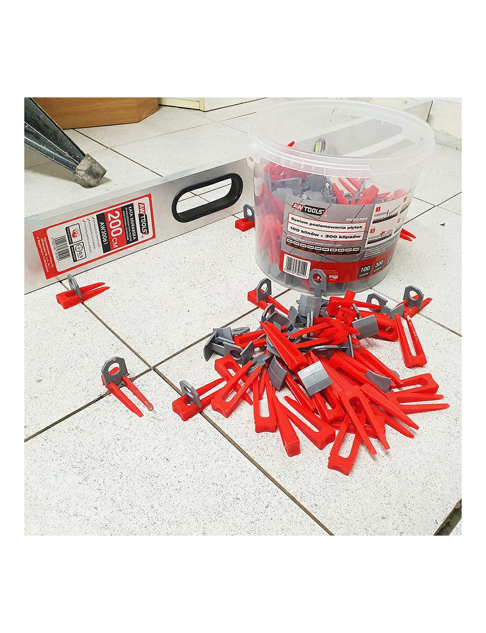 AWTOOLS SYSTEM POZIOMOWANIA ST 1,5mm 100 (KLIPS 7-15mm)