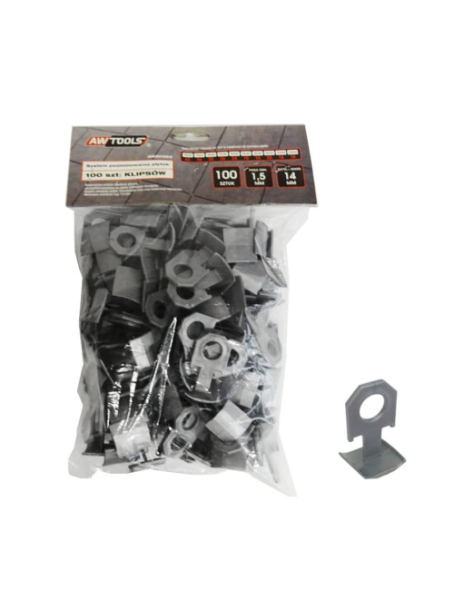 AWTOOLS SYSTEM POZIOMOWANIA ST 1,5mm 100 (KLIPS 7-15mm)