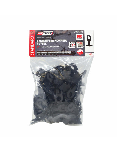 AWTOOLS SYSTEM POZIOMOWANIA ST 1,0mm 100 (KLIPS 7-15mm)