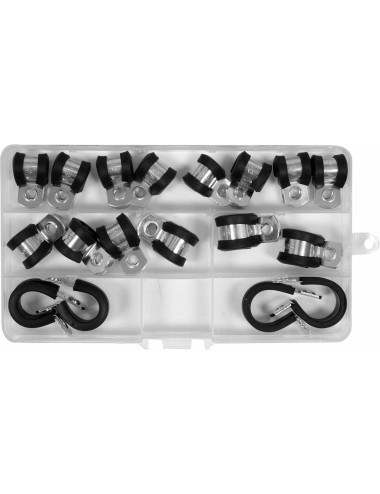 YATO OPASKI ZACISKOWE METALOWO-GUMOWE 18szt.