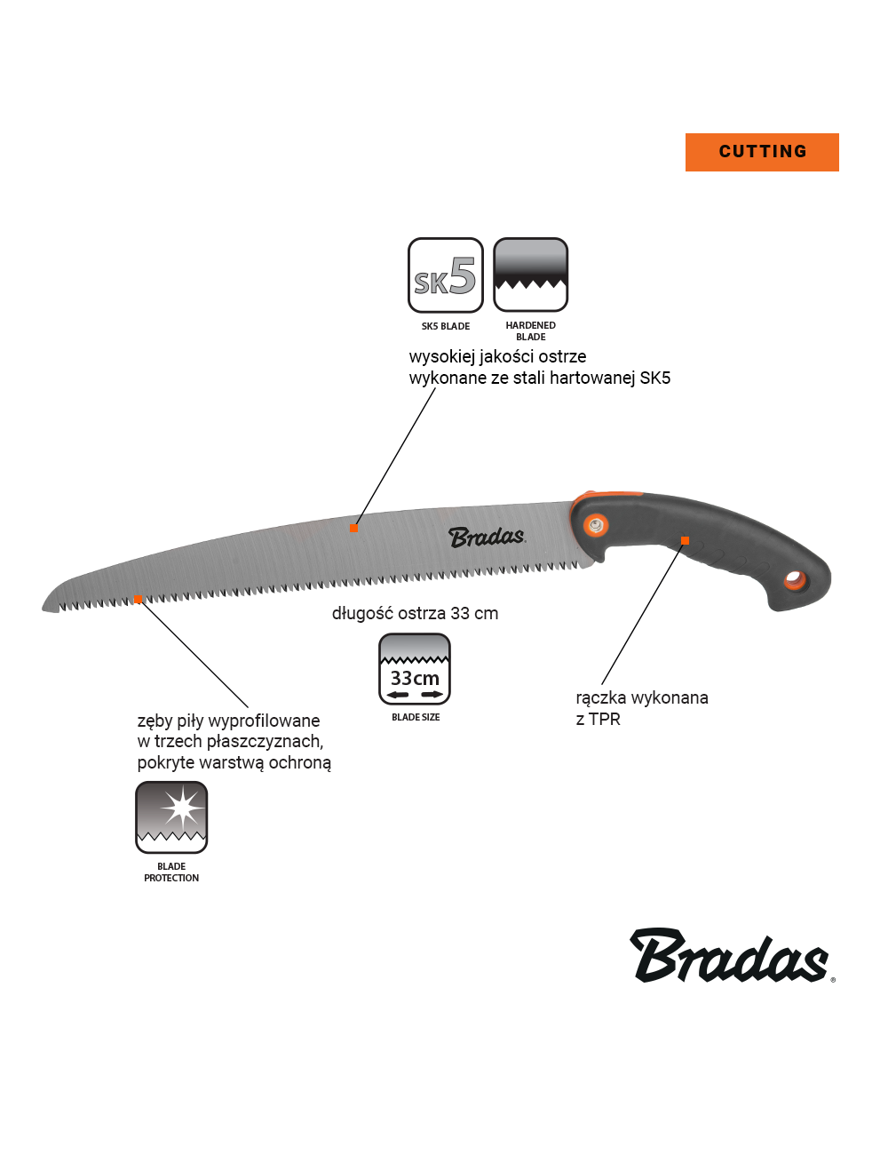 PIŁA OGRODNICZA V-SERIES-P CUTTER 330mm