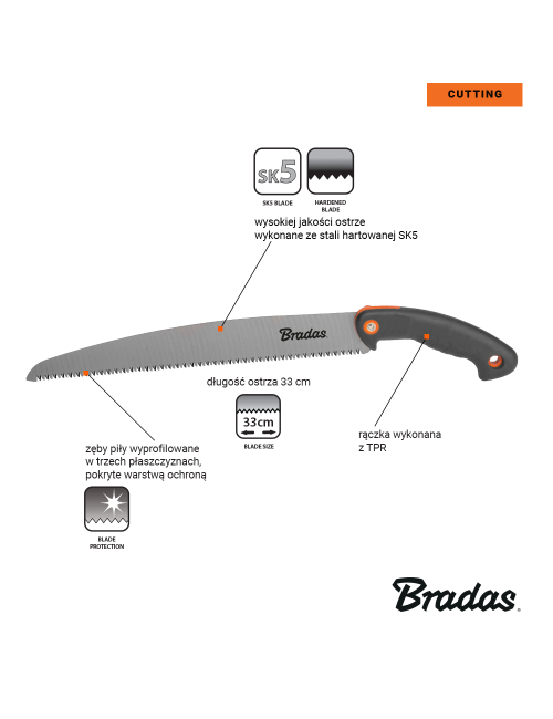 PIŁA OGRODNICZA V-SERIES-P CUTTER 330mm