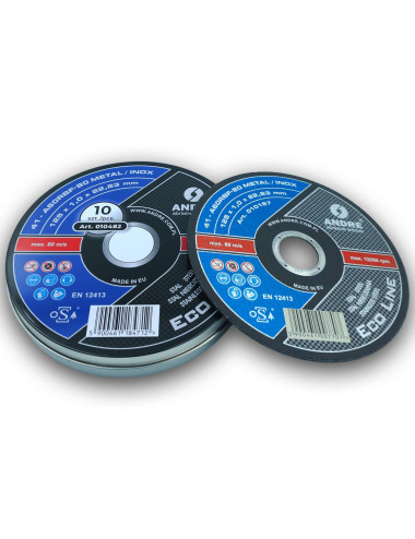 ANDRE TARCZA DO METALU 125 x 1,0mm METAL INOX ECO LINE PUSZKA 10szt.