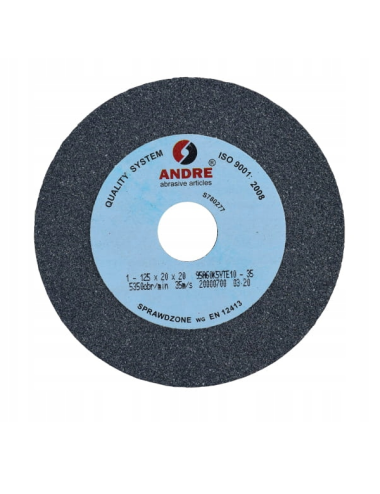 ANDRE ŚCIERNICA PŁASKA 125mm x 20mm x 20mm 95A60K5VTE10-35 SZARA "TYP 1"