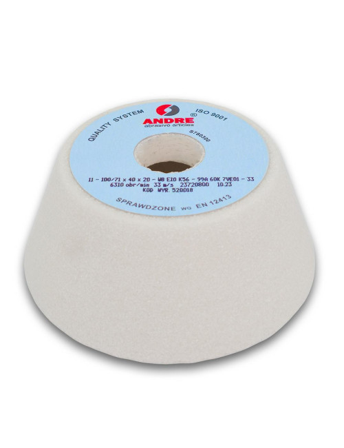 ANDRE ŚCIERNICA GARNKOWA 125mm x 40mm x 20mm 99A46K7VE01-30 BIAŁA "TYP 11"