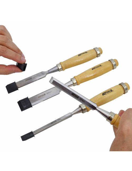 AWTOOLS ZESTAW DŁUT Z DREW. UCHWYTAMI 4 SZT.6 12 18 24 MM