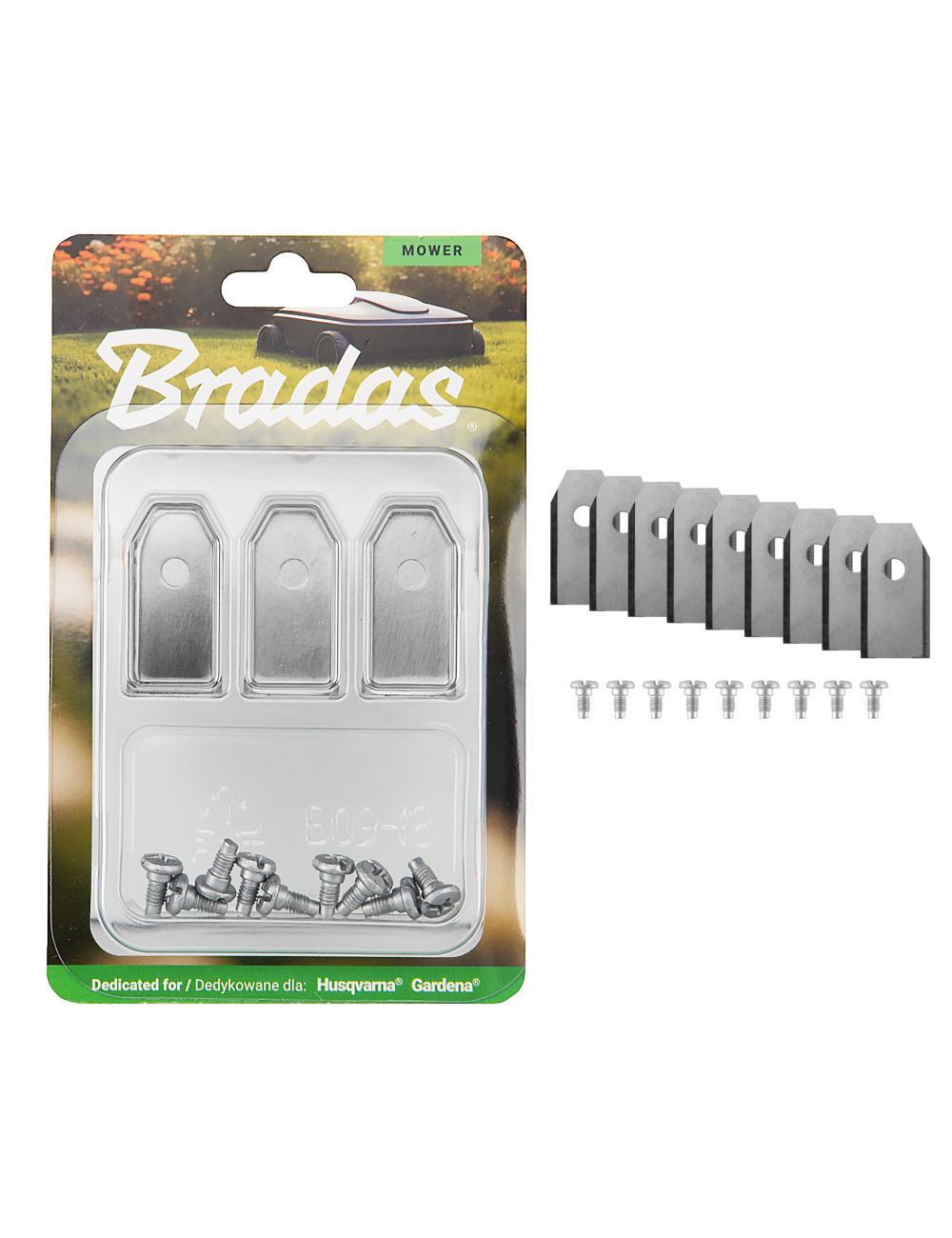 NOŻE DO ROBOTÓW KOSZĄCYCH HUSQVARNA GARDENA 9szt. NEUTRAL