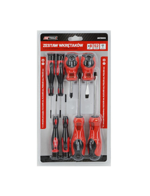 AWTOOLS ZESTAW WKRĘTAKÓW BLISTER S2 8szt.