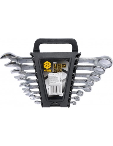 VOREL KLUCZE PŁASKO - OCZKOWE KOMPLET 8szt.  (6-22mm) CV   50861