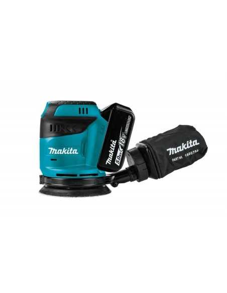 MAKITA SZLIFIERKA MIMOŚRODOWA 18V 125mm 2x5,0Ah LI-ION WALIZKA MAKPAC DBO180RTJ