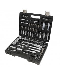 BETA ZESTAW NASADEK SZEŚCIOKĄTNYCH Z GNIAZDEM 1/4" + 1/2" I KOŃCÓWEK WKRĘTAKOWYCH BETA EASY Z AKCESORIAMI, 98 SZTUK, W WALIZCE Z TWORZYWA SZTUCZNEGO, MODEL 903E/C98