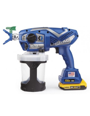 GRACO PISTOLET DO MALOWANIA ULTRA AIRLES ( 2 x AKU. 2AH DEWALT+ ŁAD. ) + TORBA