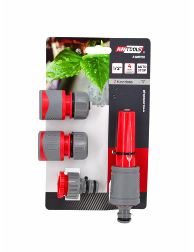 AWTOOLS ZESTAW ZRASZAJĄCY 4cz. 1/2"GUMOWY UCHWYT