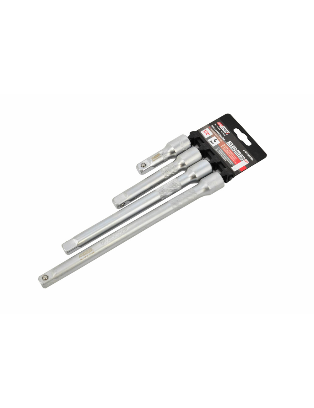 AWTOOLS ZESTAW PRZEDŁUŻEK 1/2" 4cz. 75mm, 125mm, 200mm, 250mm BLACK LINE