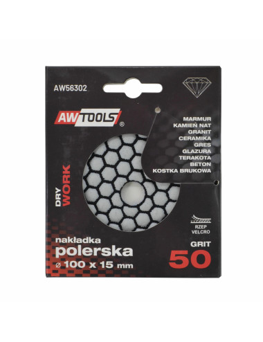 AWTOOLS NAKŁADKA POLERSKA 100mm GR. 50 S NA SUCHO