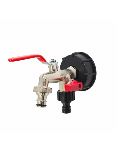 AWTOOLS KRAN OGRODOWY DO ZBIORNIKA CYNK NIK. PODWÓJNY 1/2" GZ 2x3/4" MAUZER