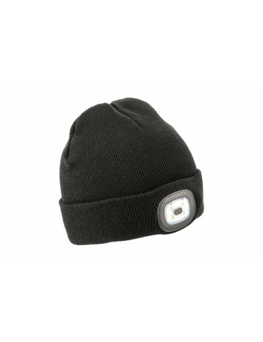 HOGERT CZAPKA ZIMOWA Z LAMPKĄ LED OTTO CZARNA UNI
