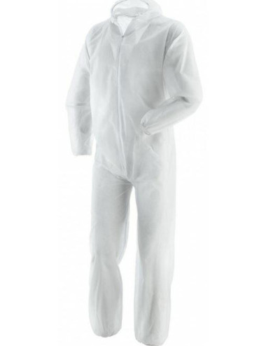 BETA KOMBINEZON JEDNORAZOWY BIAŁY M Z KAPTUREM PLP