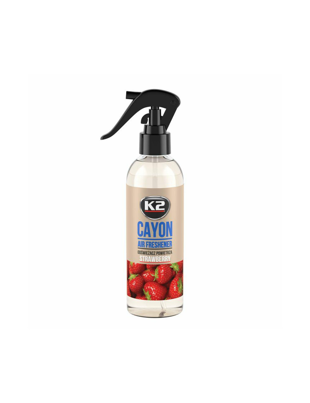 K2 ODŚWIEŻACZ POWIETRZA. DEOCAR STRAWBERRY 250ML