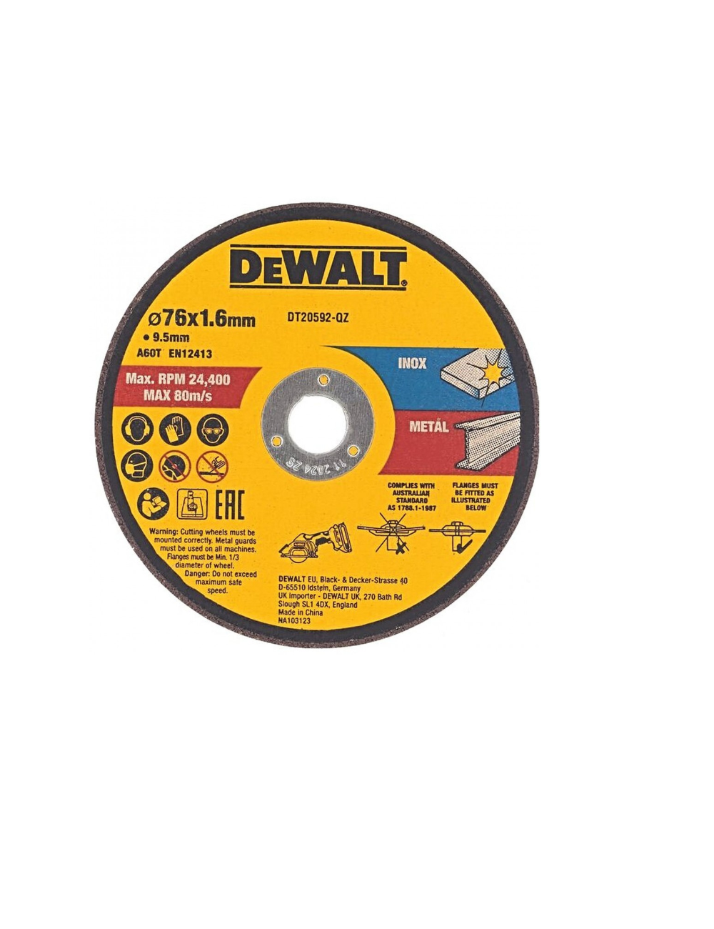 DEWALT TARCZA METAL 76x1,6mm DO DCS438