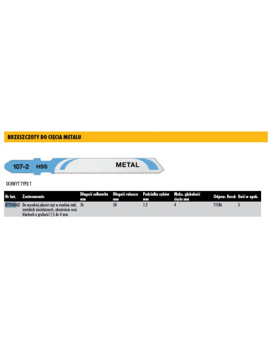 DEWALT BRZESZCZOT WYRZ. 76x1,2mm T118A METAL 5szt.