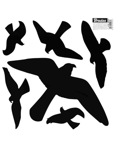 NAKLEJKI DO ODSTRASZANIA PTAKÓW DUŻE 6szt. 10 ARKUSZY SCARE