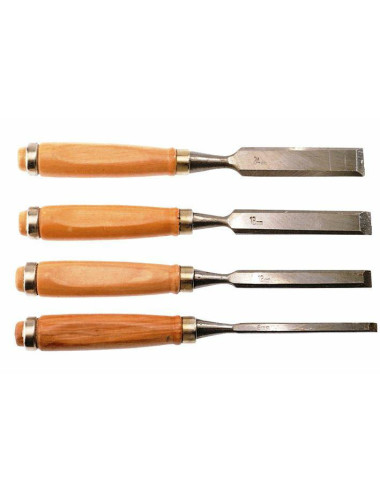 DREL DŁUTA DO DREWNA PŁASKIE KOMPLET 4szt. 6 12 18 24mm