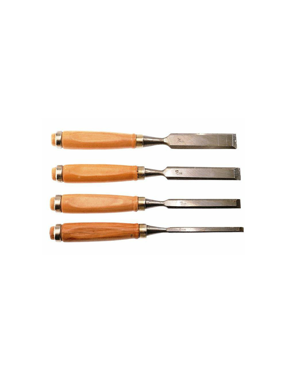 DREL DŁUTA DO DREWNA PŁASKIE KOMPLET 4szt. 6 12 18 24mm