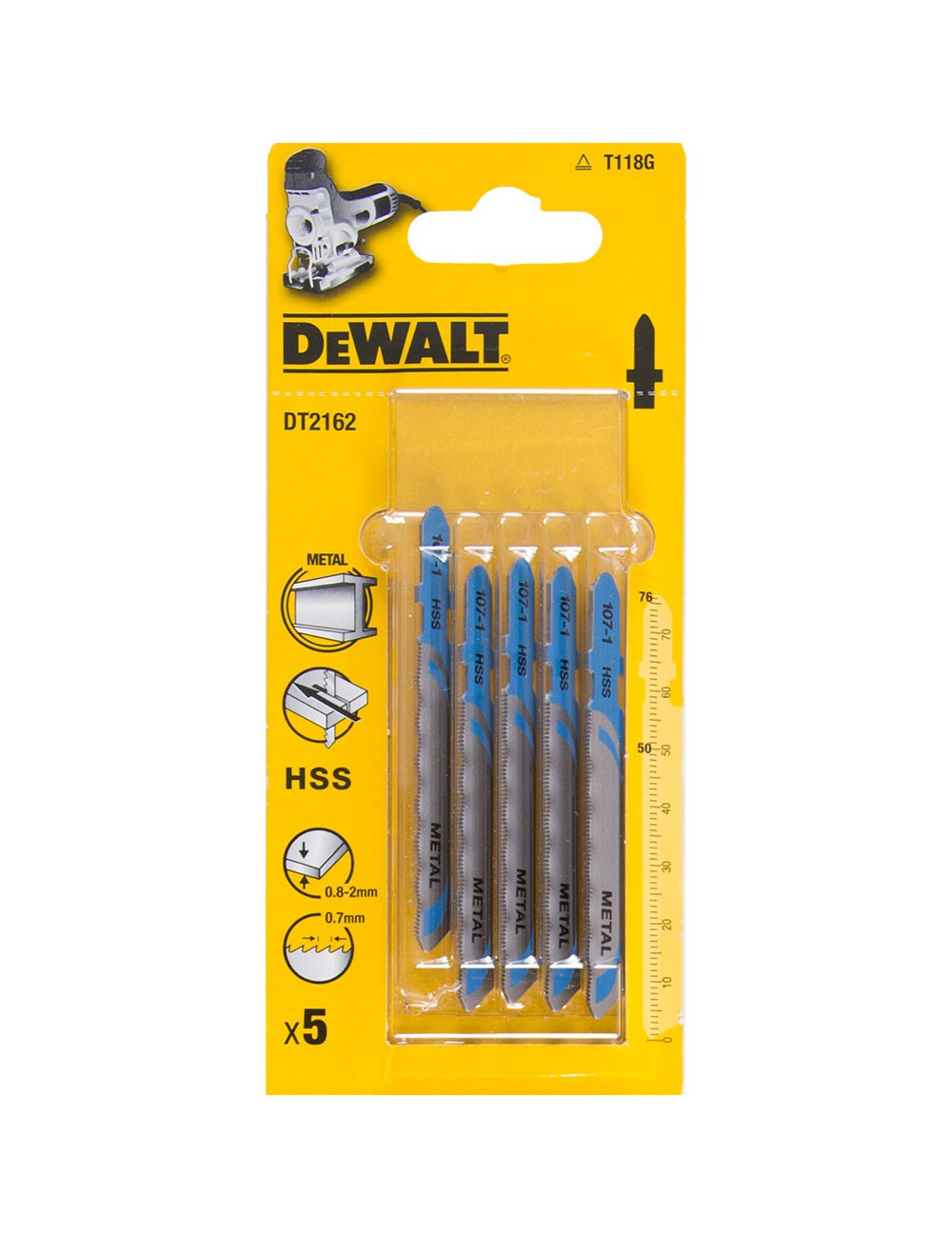 DEWALT BRZESZCZOT WYRZ. 76x07mm T118G METAL 5szt.