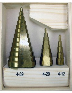 WIERTŁO STOPNIOWE KOMPLET 3szt. /4-39mm