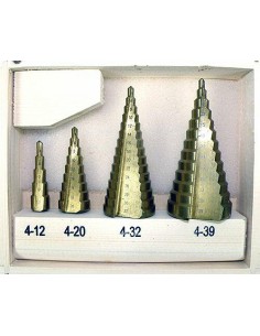 WIERTŁO STOPNIOWE KOMPLET 4szt. /4-39mm