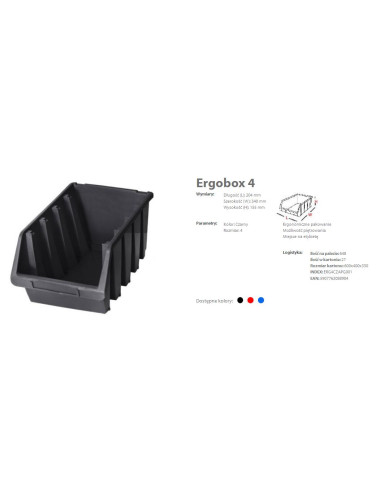 PATROL ERGOBOX 4 NIEBIESKI 204 x 340 x 155