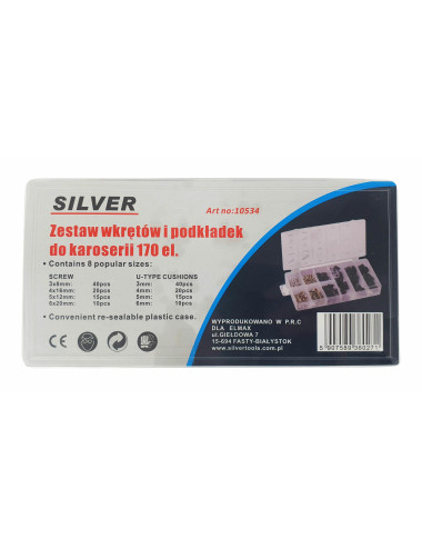 PODKŁADKI DO KAROSERII 170el. SILVER