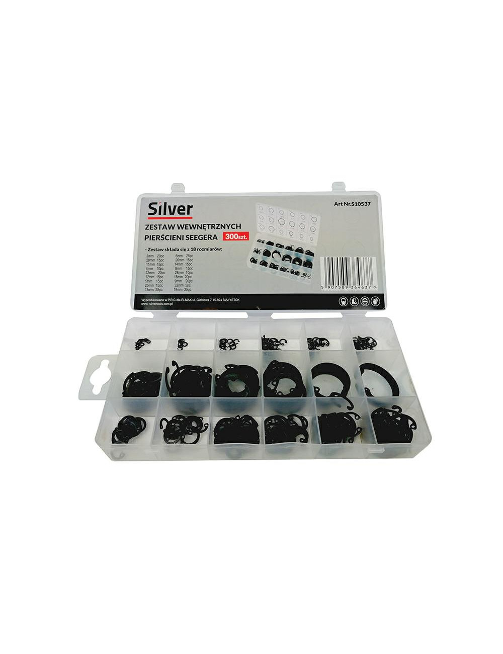 PIERŚCIENIE SEGERA WEWNĘTRZNE 300el. SILVER