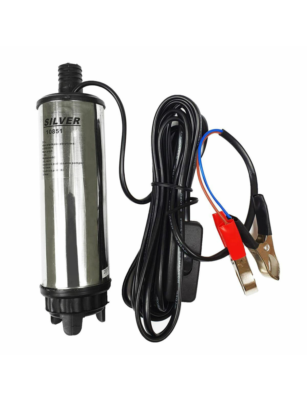 POMPKA DO PALIWA 50mm 12V SILVER