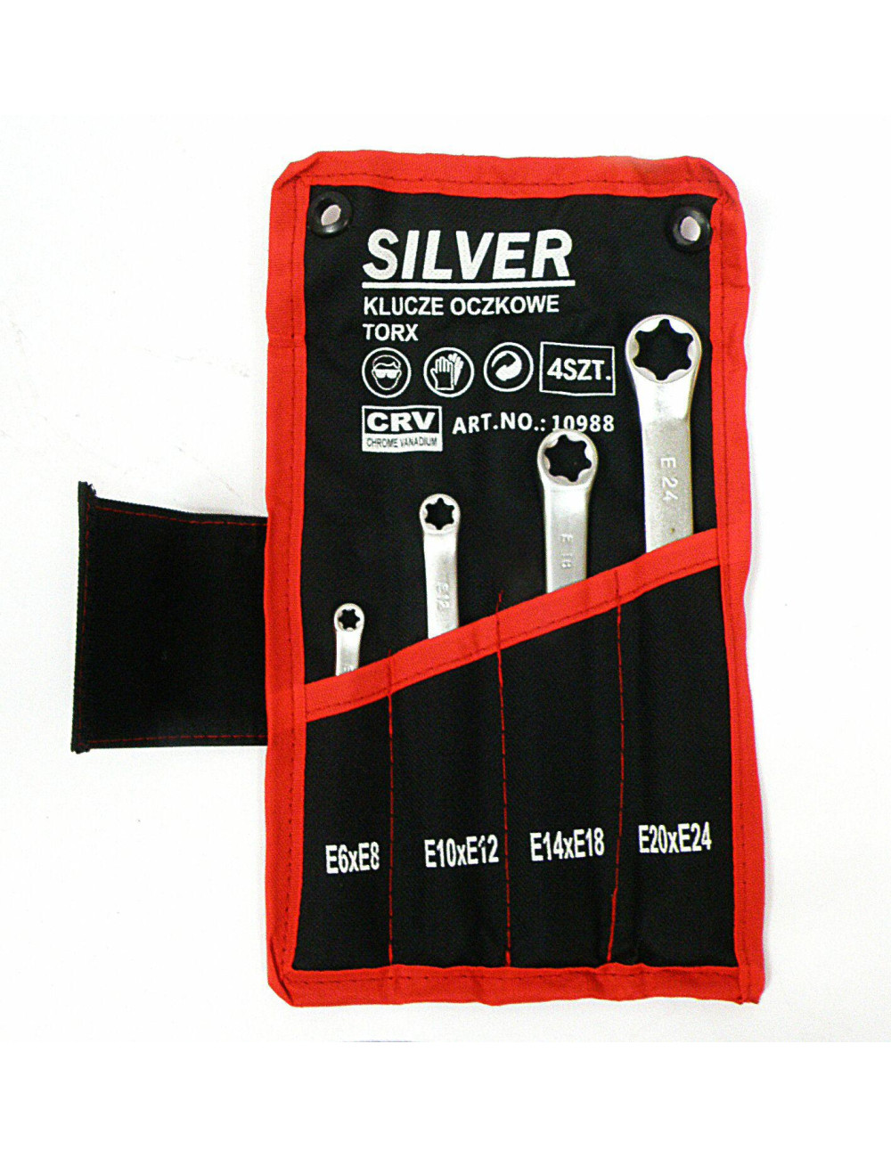 ZESTAW KLUCZY OCZKOWYCH TORX 4szt. SILVER