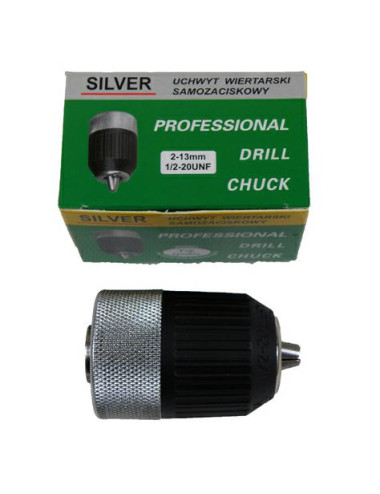 GŁÓWKA WIERTARKI 13mm 1 2 SAM. METAL PLAST SILVER