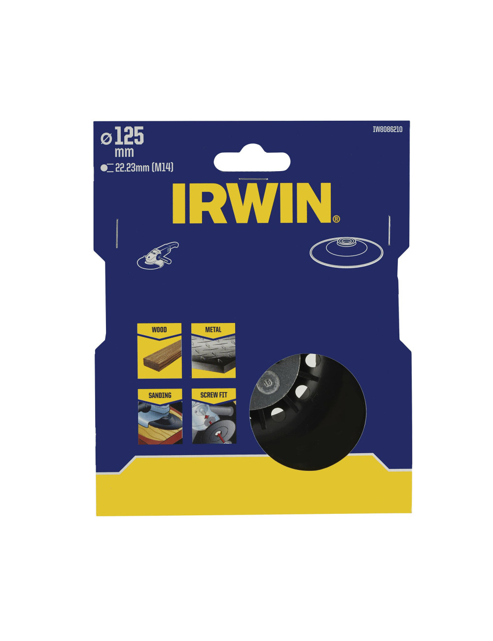 IRWIN DYSK KĄTOWY RZEP 125mm M14 NYLONOWY