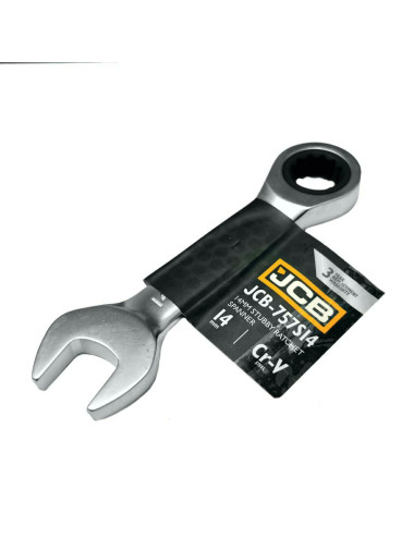 JCB KLUCZ PŁASKO-OCZKOWY Z GRZECHOTKĄ 14mm KRÓTKI