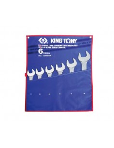 KING TONY ZESTAW KLUCZY PŁASKO-OCZKOWYCH 34-50mm / 6szt.