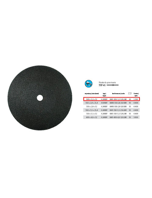 TARCZA METAL INCOFLEX 300*3,2*32 .