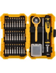 VOREL WKRĘTAK Z GRZECHOTKĄ I WYMIENNYMI BITAMI 31szt.   65025