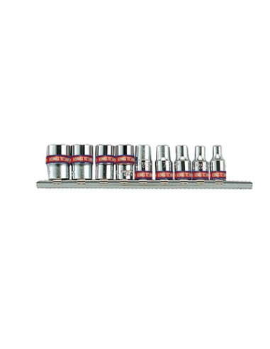 KING TONY KOMPLET NASADEK IMBUSOWYCH 1/4" 9cz. 5/32"-1/2" CHROM