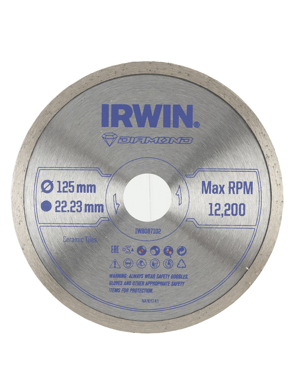 IRWIN TARCZA DIAMENTOWA 125mm x 22,23mm PEŁNA