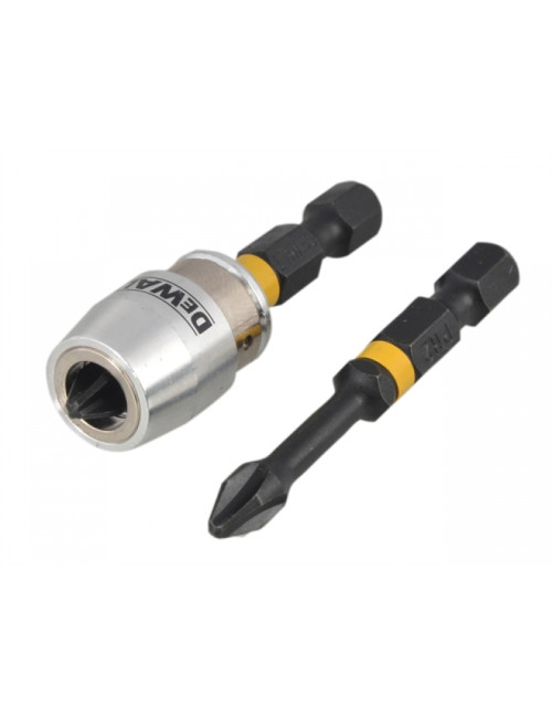 DEWALT KOŃCÓWKA UDAROWA PH2x50 2szt. + UCHWYT MAGNETYCZNY EXTREME IMPACT TORSION