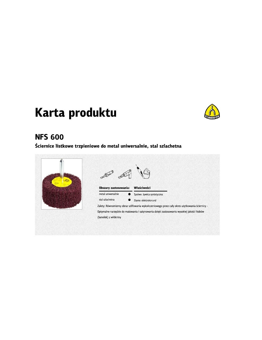 KLINGSPOR ŚCIERNICA LT.WŁÓKLINGSPOR 50*30*6 COARSE