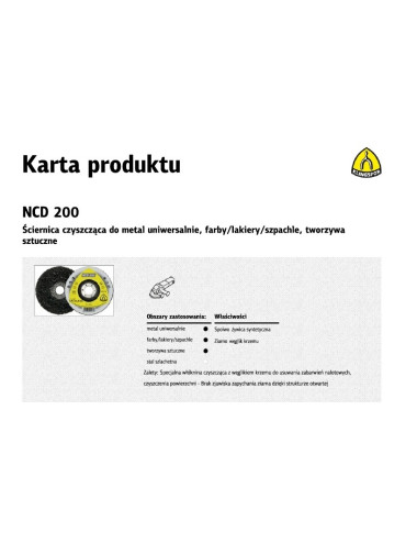KLINGSPOR ŚCIERNICA CZYSZCZĄCA 115 NCD 200