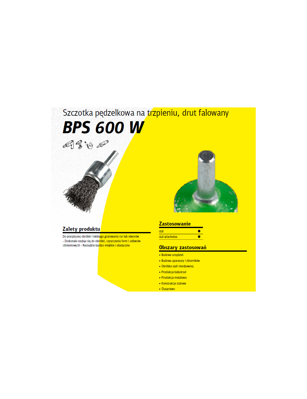 KLINGSPOR SZCZOTKA PĘDZELKOWA 30mm BPS600W DRUT FALISTY